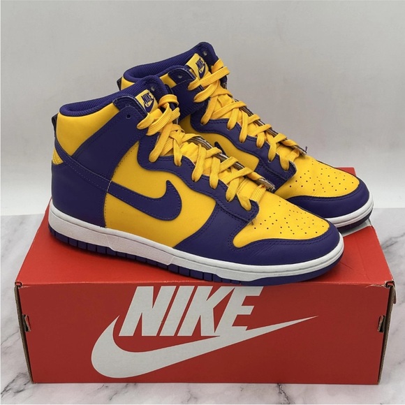 Nike Dunk High Retro Court Purple Violet Court Shoes Mens 9.5 Lakers Sneakers main image 8